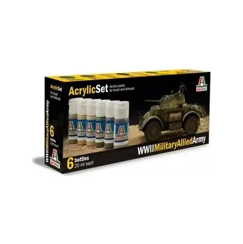 Plastikový model Sada akrylových barev 440AP - WWII MILITARY ALLIED ARMY 6 ks