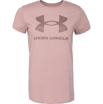 Dámské triko Under Armour LIVE SPORTSTYLE GRAPHIC SS XL Růžová, Vínová