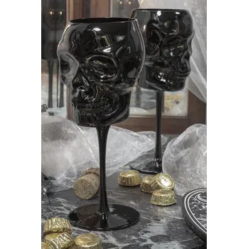 Sklenice sklenice (sada 2ks) KILLSTAR - Cranium Wine - Black