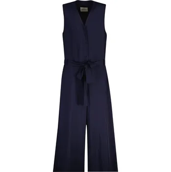 Dámské šaty OVERAL GANT FLUID TWILL BELTED JUMPSUIT EVENING BLUE