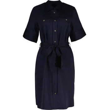Dámské šaty ŠATY GANT FLUID BELTED SS SHIRT DRESS EVENING BLUE
