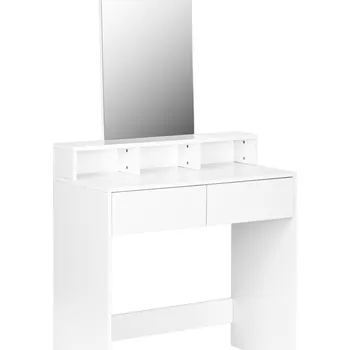 Dětské zboží ModernHome PWJJDT0070 Velký moderní toaletní stolek se zrcadlem a zásuvkami, bílý