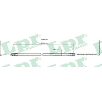 Lanko parkovací brzdy Tažné lanko, parkovací brzda LPR C0720B