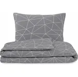 Kvalitex Bavlněné povlečení NORDIC COLLECTION GRID šedé Varianta: 1+2, 220x200, 70x90cm