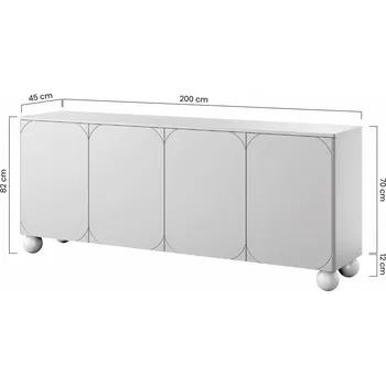 Komoda BOGART. Komoda Sonatia II 200, kašmír