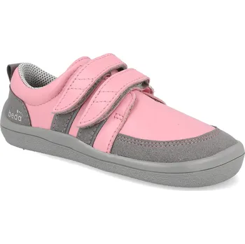 Dětská móda Barefoot dětské tenisky Beda - Nicole s proužky růžové Velikost: 30