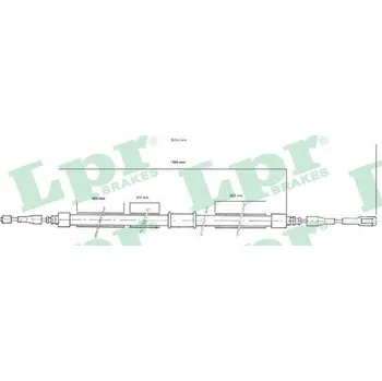Lanko parkovací brzdy Tažné lanko, parkovací brzda LPR C0039B