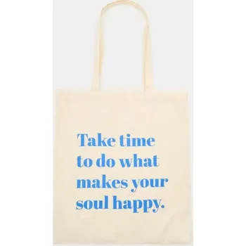 Nákupní taška Sinsay - Látková nákupní taška s nápisem - krémová - 171GK-01X - 171GK-01X-ONE