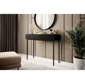 Toaletní stolek BOGART. Toaletní stolek Nicole, matná černá / černé nohy