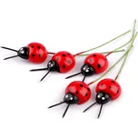 Beruška na drátku k aranžování - 5ks