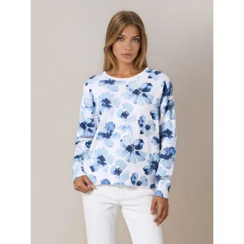 Oblečení a móda Sinsay - Svetr s viskózou a květinovým vzorem - indigo - 665GZ-57X - 665GZ-57X-XL