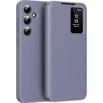 Pouzdro na mobilní telefon Techsuit SmartView Series pro Samsung Galaxy S25 Plus fialová