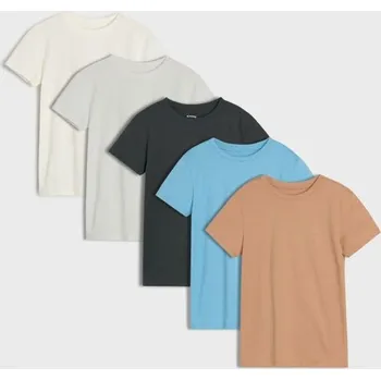 Chlapecké tričko Sinsay - Bavlněná trička 5 pack - krémová - 869HR-01X - 869HR-01X-104