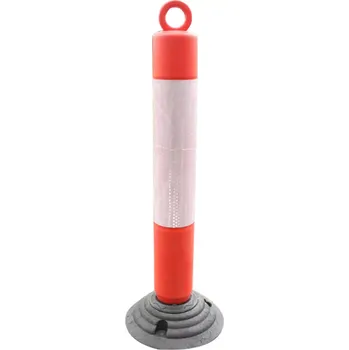 Plotový sloupek Červený plastový (PE) reflexní sloupek FLOMA BPD93 - průměr 10 cm, výška 80 cm - 62621608