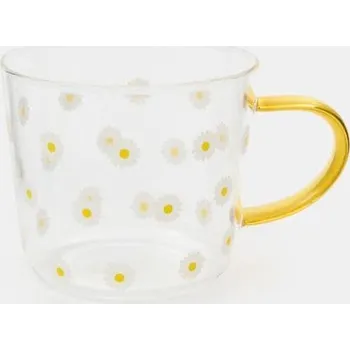 Sinsay - Skleněný hrnek s květinovým motivem - bílá - 153HZ-00P - 153HZ-00P-ONE