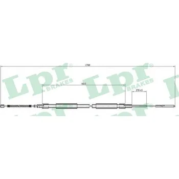 Lanko parkovací brzdy Tažné lanko, parkovací brzda LPR C0306B