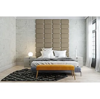 Čalouněný nástěnný panel Classic plus 40/30/3 cm- tmavě béžová