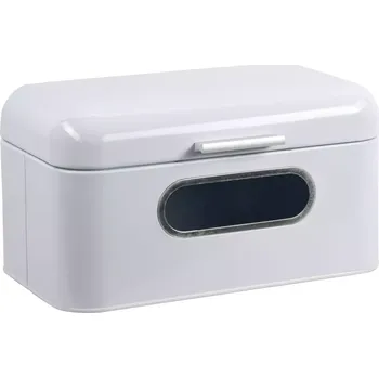 chlebník Kesper Kovový chlebník, bílý, výška: 154 mm, délka: 300 mm, šířka: 180 mm