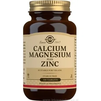 Solgar Vápník, hořčík a zinek 100ks