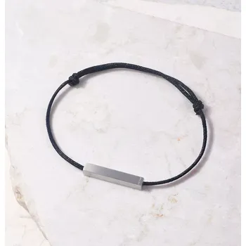 Náramek Náramek s ocelovým tubusem na šňůrce unisex