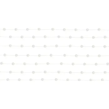 Svatební girlanda z perliček bílá 10ks x 1,3m