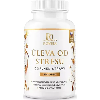 Roveja Úleva od stresu ashwagandha rozchodnice L-theanin šišák bajkalský 90 kapslí