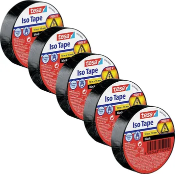 Izolační páska tesa 56192-00502-23 izolační páska tesa® černá (d x š) 10 m x 15 mm 5 ks