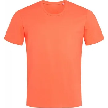 Pánské tričko Stedman Lehce strečové tričko s kulatým výstřihem Clive rovný střih 170 g/m Barva: oranžová lososová, Velikost: L