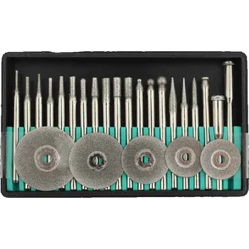 Fréza Sada diamantových fréz MINI, 25-dílná, stopka 3 mm, XL-TOOLS