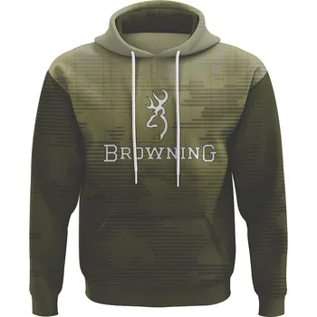 Pánská mikina luxusni_unisex_mikina_Browning-zelena Pánské luxusní mikiny: 4XL