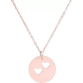 Řetízek Řetízek s výřezem dvou srdíček růžové zlato