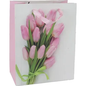 Taška papírová dárková tulipány A0372/2