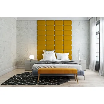 Čalouněný nástěnný panel Classic plus 30/30/5 cm - hořčicová