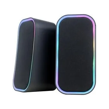 Elektronika PLATINET OMEGA REPRODUKTORY STEREO 2.0 6W RMS RGB Bluetooth USB 3,5 mm Audio černý - OGG135