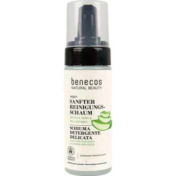 Odličovač benecos Jemná čistící pleťová pěna Aloe a levandule 150 ml BIO