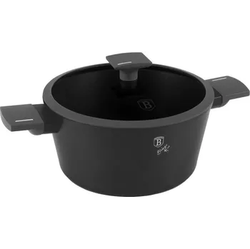 Nádobí BERLINGERHAUS Kastrol s titanovým povrchem a poklicí 24 cm Antracit Collection BH-8131