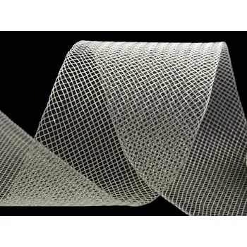 Modistická krinolína na vyztužení šatů a výrobu fascinátorů šíře 5 cm, barva 2 (CC33) transparent