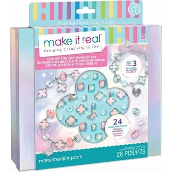 dětská sada na výrobu šperků MAKE IT REAL Clover – Sada na výrobu náramků