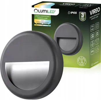 Venkovní osvětlení Venkovní nástěnné svítidlo Lumiled černé s integrovaným LED zdrojem 4 W