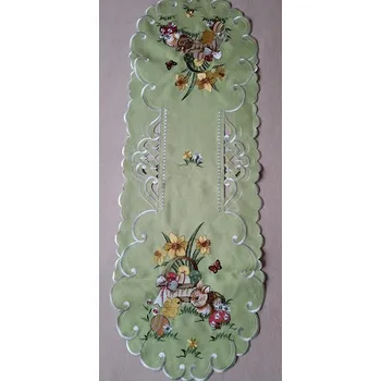 ubrus ubrus vyšívaný velikonoční 108 x 39cm zelený