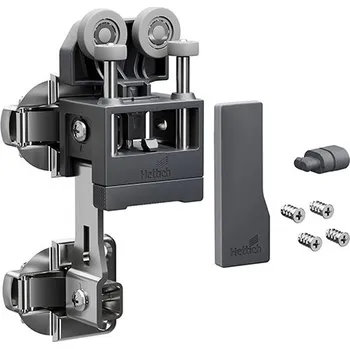 Nábytkové kování Hettich WingLine L, Sada kování pro lehké dveře bez dolního vedení, 12 kg, antracitová, levé, bez zavírací pružiny