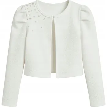 Bolerko ZOYA Fashion dětský svetřík bílý velikost 128