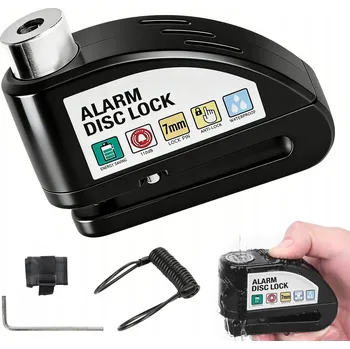 Motozámek Motocyklový zámek s alarmem, černý, 110 dB