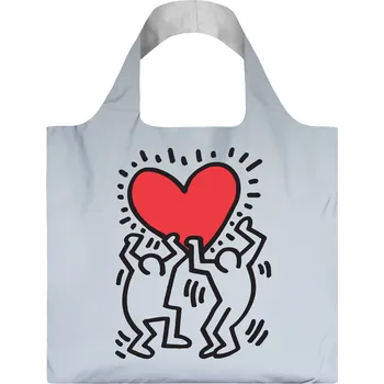 Kabelka LOQI, Nákupní taška LOQI Museum Keith Haring Dancing Heart, reflexní - Formadore