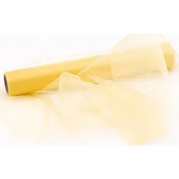 Velikonoční dekorace DECOLED Stuha organza zlatá 36 × 920 cm