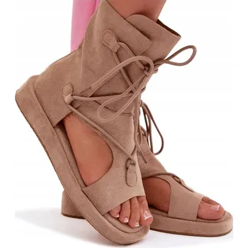 Dámské sandále Butosklep dámské sandály NN652 KHAKI platforma velikost 38