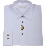 Luko Myslivecká košile bílá - výšivka dubový lístek - Velikost 52