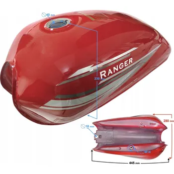 Palivová nádrž Palivová nádrž červená Ranger Classic E5