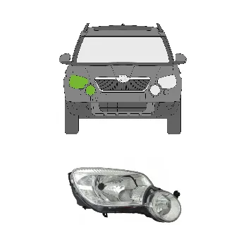 Přední světlomet Pravé přední světlo Škoda Yeti / 09-13