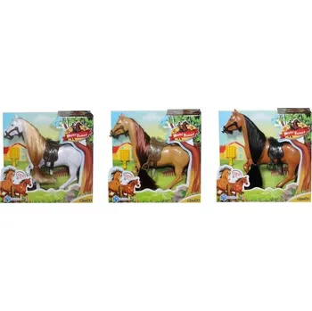 Figurka Figurka koník na česání, hnědý kůň s kartáčem